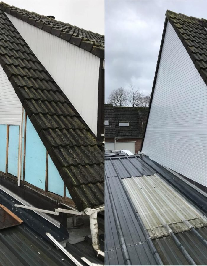 Rénovation complète d’un pignon en PVC à bernissart